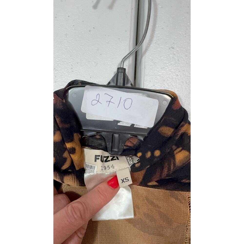 Fuzzi Abito Midi mesh patch work long sleeve Dres… - image 2